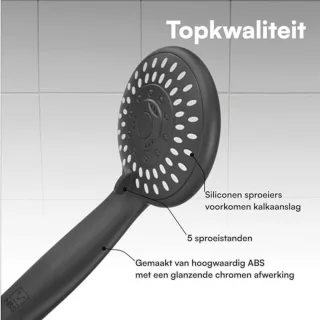 Douchekop Chroom/Zwart