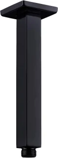 Douchekop en vierkante douchearm 20,5 cm zwart RVS 304
