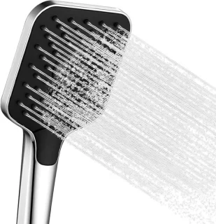 Douchekop hoge druk handdouche XXL zwart 25,4 x 12,7 cm