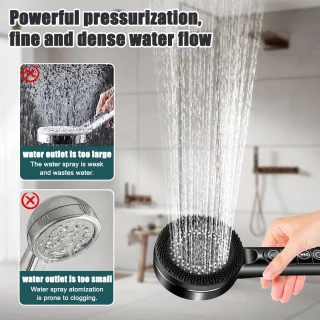 Douchekop met filter - Regendouche handdouche - 10 x 5 x 12,7 cm - Chroom