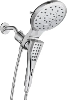 Douchekop met handdouche regendouche combinatie chroom