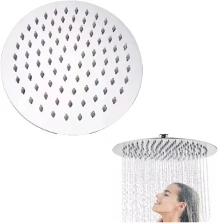 Douchekop regendouche 20 cm zilver