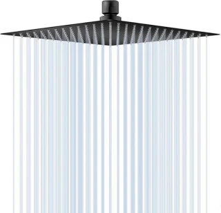 Douchekop regendouche 25 cm zwart