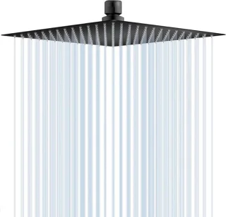 Douchekop regendouche 30 cm zwart