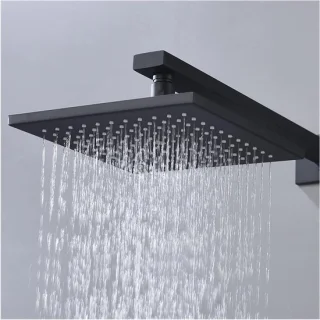 Douchekop regendouche 8 inch mat zwart