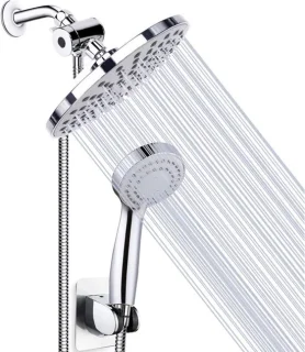 Douchekop set - regendouche handdouche - zilver