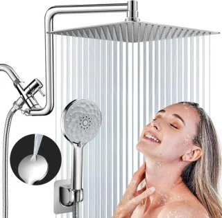 Douchekop set - regendouchekop handdouche - 30 cm - chroom