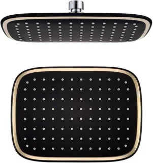 Douchekop vierkant regendouche 10 inch goud zwart