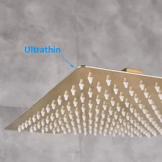 Douchekop vierkant regendouche wandmontage 10 inch zwart