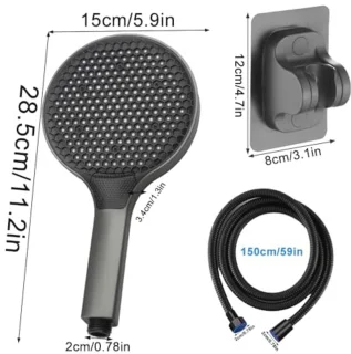 Douchekopset 15 cm met 1,5 m doucheslang