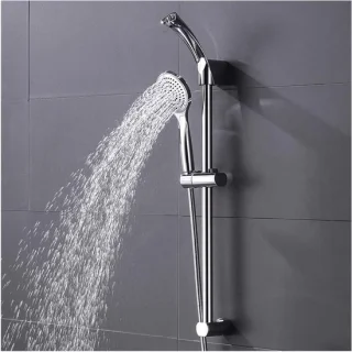 Douchekopset met handdouche en wandhouder, chroom