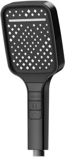 Douchekopset met regendouchekop en handdouche zwart