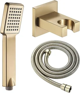 Douchekopset Rainshower Handdouche Vierkant 1/2" Titanium Goud