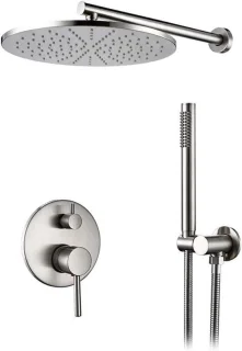 Douchekraan Regendouche Set 30 cm Geborsteld Messing