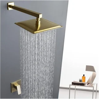 Douchekraan Regendouche Wandmontage 12 inch Goud