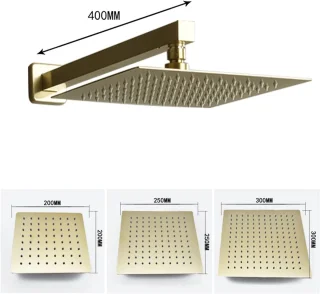 Douchekraan Regendouche Wandmontage 12 inch Goud