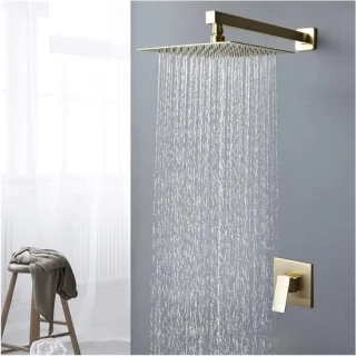 Douchekraan Regendouche Wandmontage 12 inch Goud