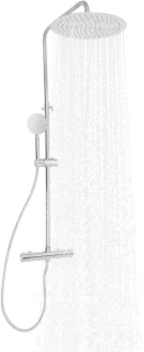 Douchekraan set douchesysteem regendouche 30 cm zilver