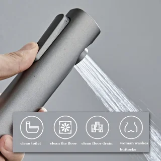 Douchekraan Set - Regendouche Pianotoets - Badkamer Verbouwen - Ruimte Aluminium - Wandmontage 17cm - Gunmetal