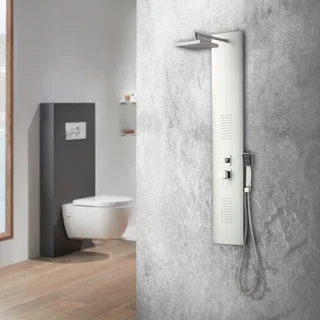 Douchekraan zilverkleurig
