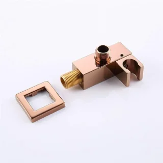 Douchekraanset messing thermostaat regendouche 8 inch roségoud
