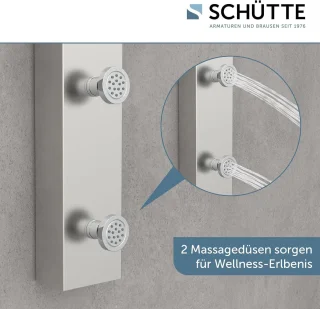 Douchepaneel 60085 roestvrijstaal met wandhouder en handdouche