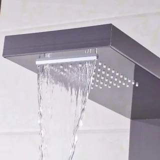 Douchepaneel met thermostaat - zwart nikkel