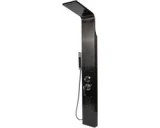 Douchepaneel regendouche RVS 140 x 20 x 47 cm zwart