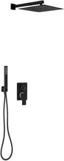 Douchepaneel RVS 30x30 cm Zwart