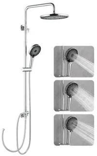 Doucherailset met regendouche en handdouche