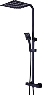 Doucheset 30 cm regendouche handdouche zwart thermostaat