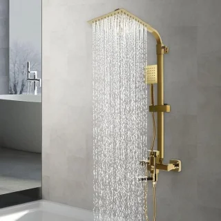 Doucheset badkraan goud