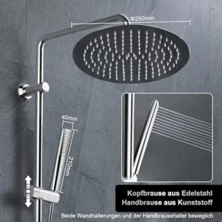 Doucheset Chroom - Roestvrijstaal