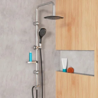 Doucheset Chroom/Zwart