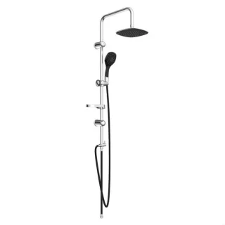 Doucheset Chroom/Zwart