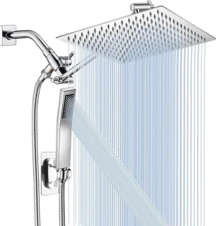 Doucheset Combo 30 cm Vierkant Chroom - Regendouche + Handdouche
