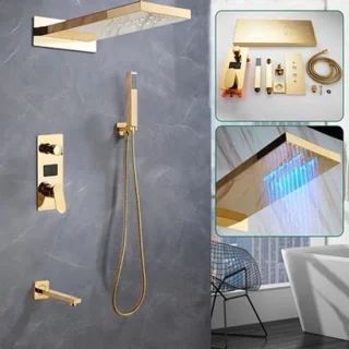 Doucheset – douchesysteem – douchekraan – regendouche – douchekolom – thermostatisch mengventiel