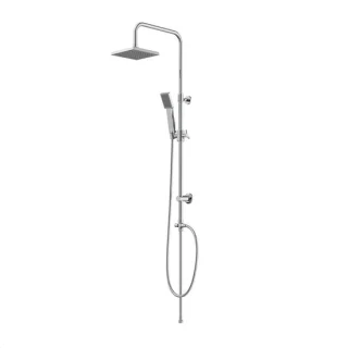 Doucheset douchezuil - regendouche handdouche - 175 x 175 mm - chroom