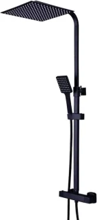 Doucheset met 30x30cm hoofddouche in zwart