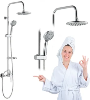 Doucheset met handdouche en regendouche