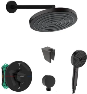 Doucheset met inbouwthermostaat, chroom