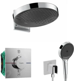 Doucheset met inbouwthermostaat chroom