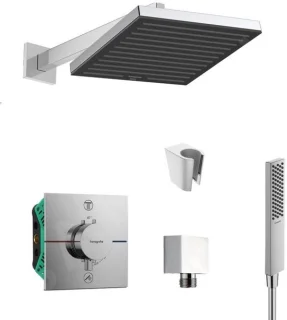 Doucheset met inbouwthermostaat chroom