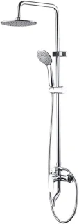 Doucheset met kraan, regendoucheset badkamer, 20 cm hoofddouche, chroom