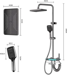Doucheset met regendouche en handdouche
