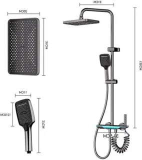 Doucheset met regendouche en handdouche