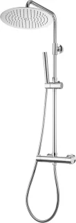 Doucheset met thermostaatkraan en regendouche 25 cm, chroom