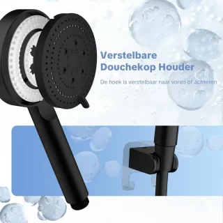 Doucheset met wandmontage, zwart design
