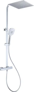 Doucheset Opbouw 30x30 cm Chroom Thermostaatkraan Regendouche
