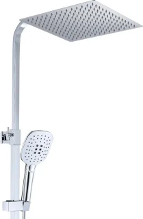 Doucheset Opbouw Regendouche Vierkant 25x25 cm Chroom Thermostaat